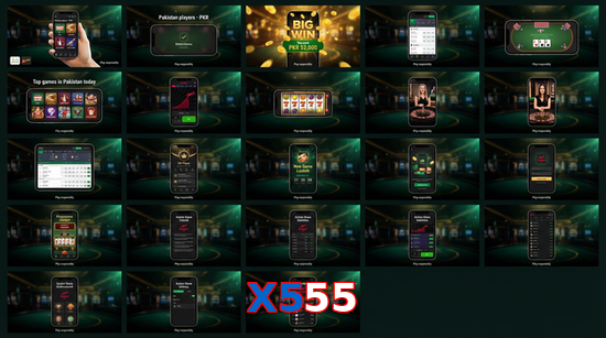 Main screen of X555 bet page for PK players